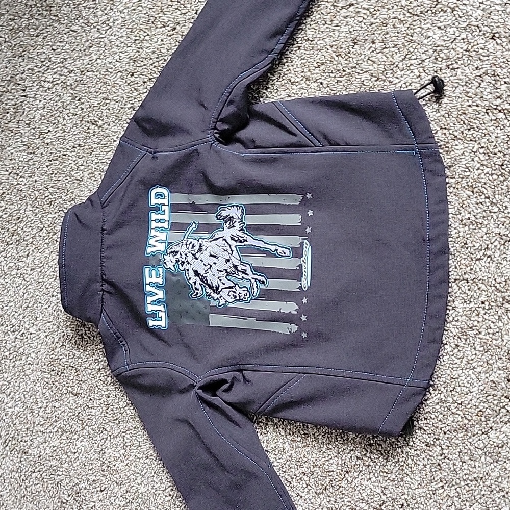 Cowboy hardware softshell toddler jacket